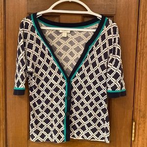 Loft geometric print cardigan